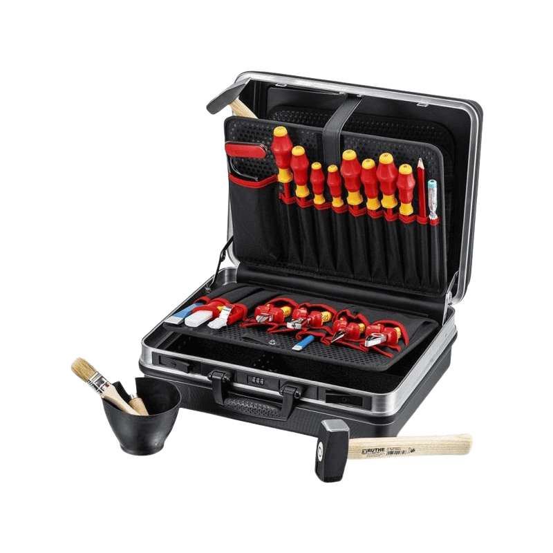 Knipex 002105HLS Werkzeugkoffer – Basic Elektro, VDE, 24-teilig, schwarz