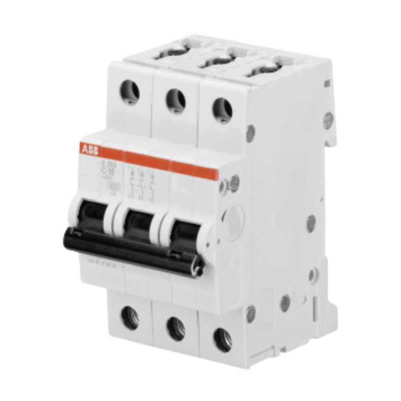 ABB S203-C20 Sicherungsautomat – Typ C, 3-polig, 6 kA, 20A