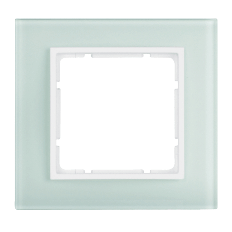 Berker 10116909 Glas-Rahmen – B.7, 1-fach, polarweiß matt