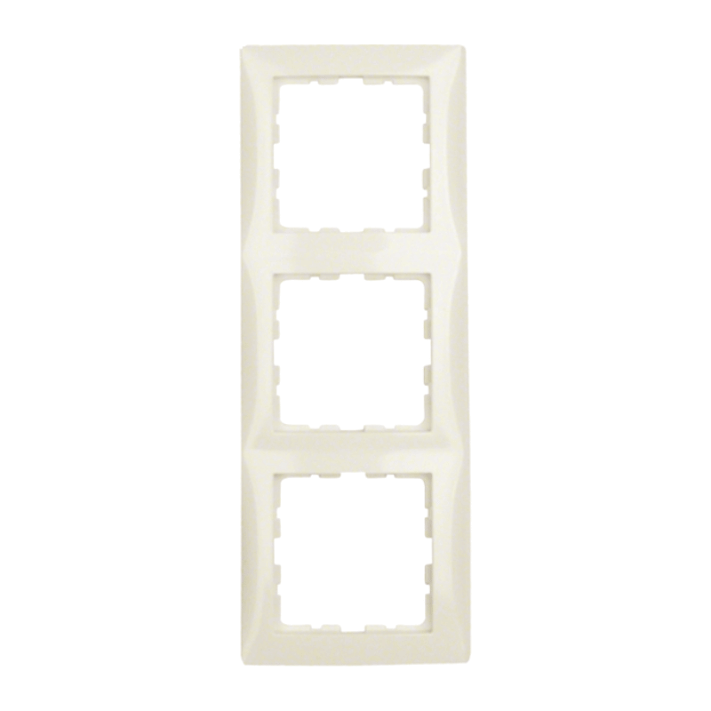 Berker 10138982 Rahmen – S.1, 3-fach, cremeweiß glänzend