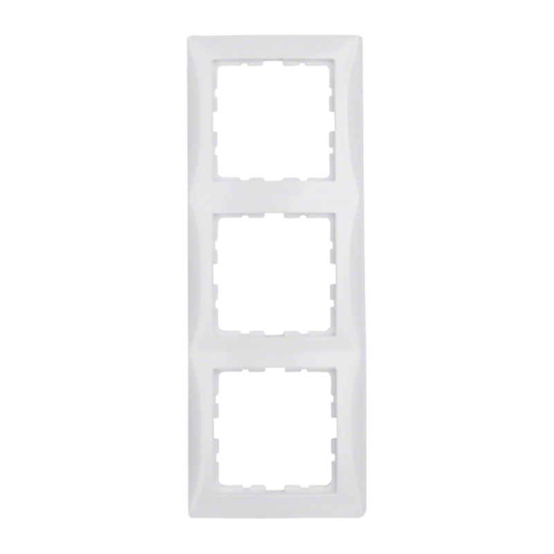Berker 10138989 Rahmen – 3-fach, S.1, polarweiß glänzend