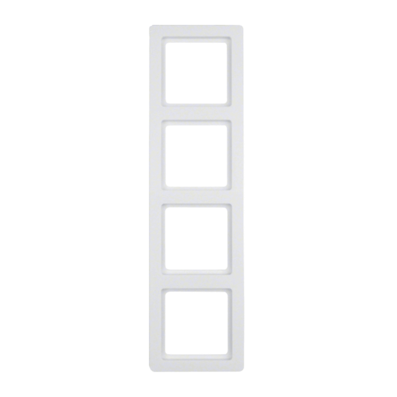 Berker 10146089 Rahmen – Q.1, 4-fach, polarweiß samt