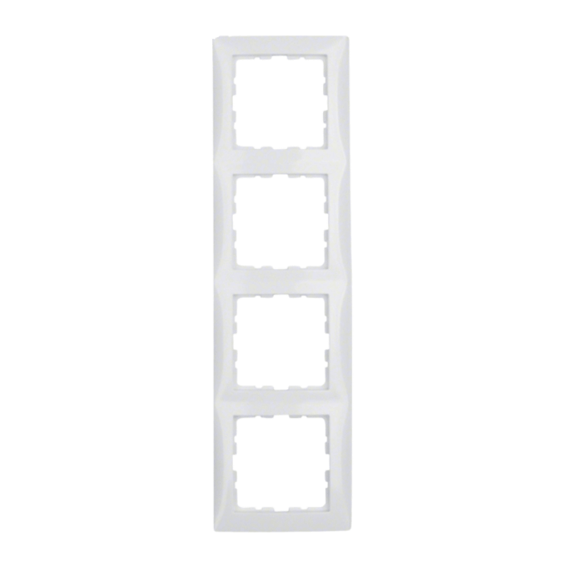 Berker 10148989 Rahmen – 4-fach, S.1, polarweiß glänzend