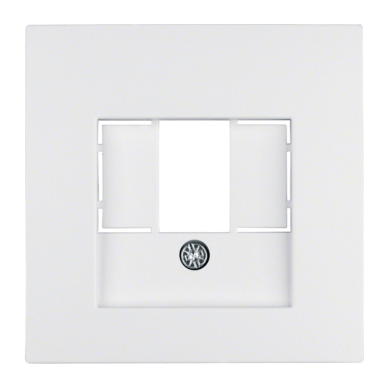 Berker 10331909 Telefonabdeckung – S.1/B.3/B.7, TAE-Ausschnitt, polarweiß matt