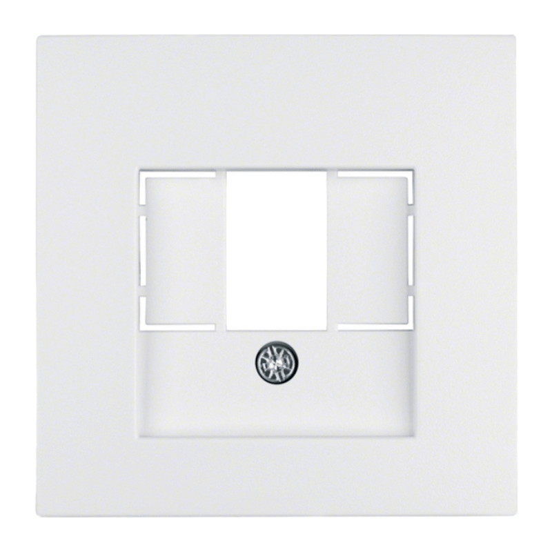 Berker 10331909 Telefonabdeckung – S.1/B.3/B.7, TAE-Ausschnitt, polarweiß matt