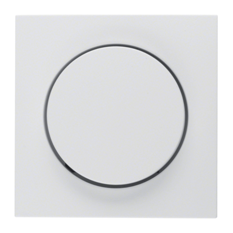 Berker 11371909 Drehdimmerabdeckung – S.1/B.3/B.7, mit Regulierknopf, polarweiß matt