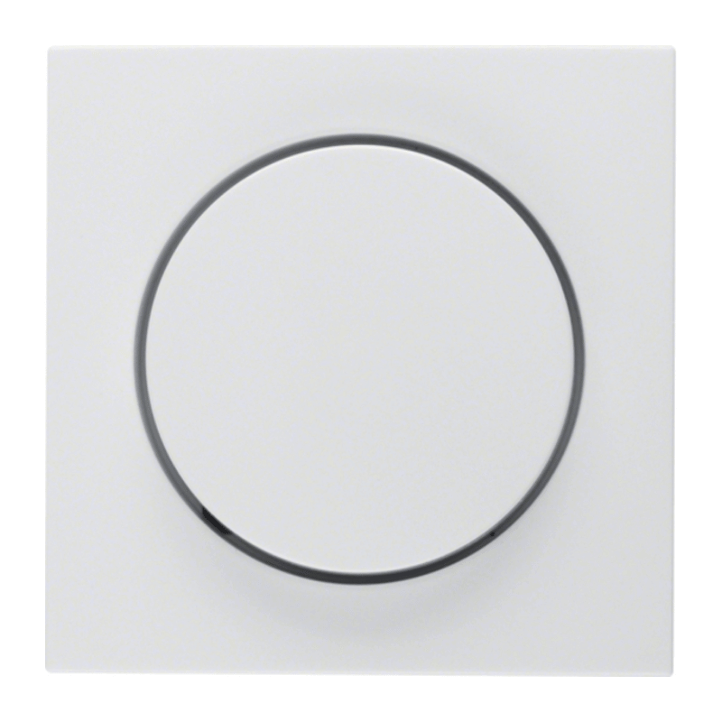 Berker 11378989 Drehdimmerabdeckung – S.1/B.3/B.7, mit Regulierknopf, polarweiß glänzend