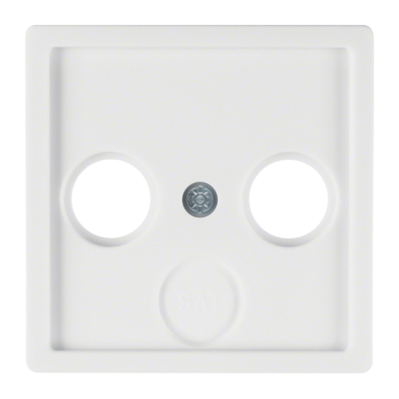 Berker 12036089 Abdeckung für Antennen-Steckdose – Q.1/Q.3, 2/3-fach, polarweiß samt