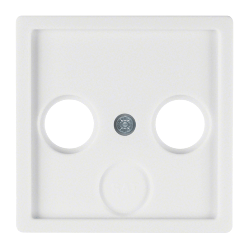 Berker 12036089 Abdeckung für Antennen-Steckdose – Q.1/Q.3, 2/3-fach, polarweiß samt