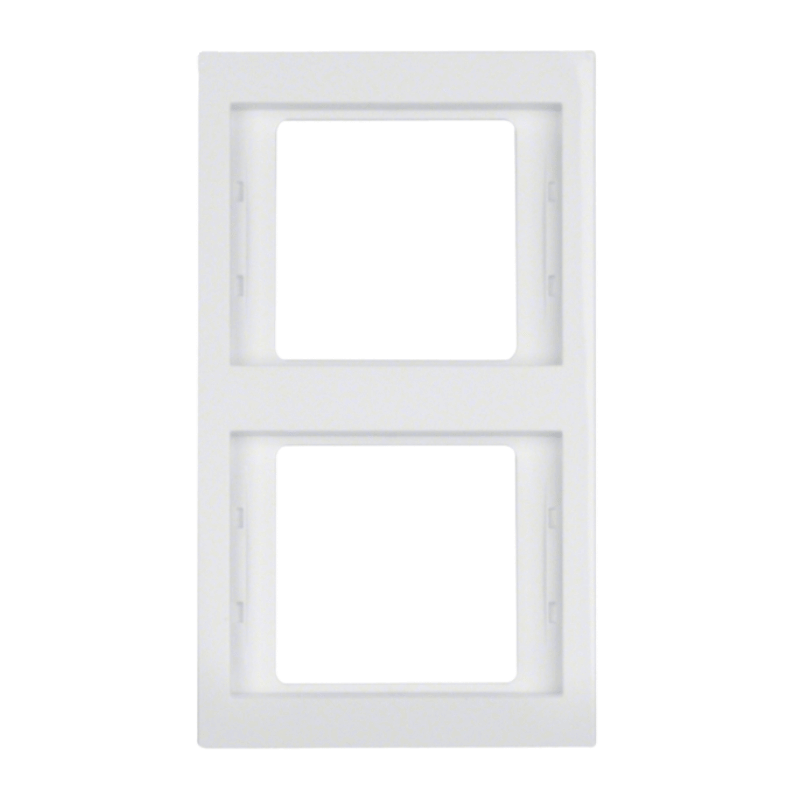 Berker 13237009 Rahmen – K.1, 2-fach, senkrecht, polarweiß glänzend