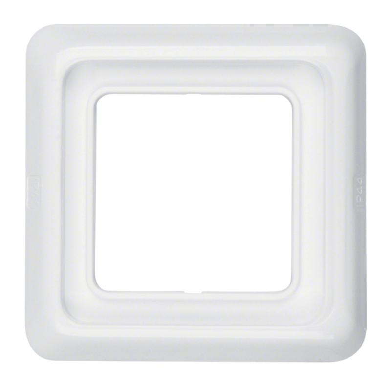 Berker 132809 Rahmen – W.1, UP, IP44, 1-fach, Dichtung, polarweiß glänzend