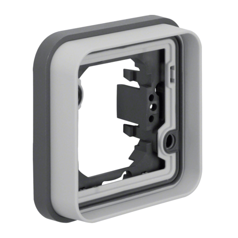 Berker 13283505 Rahmen – W.1, 1-fach, UP-Montage, Dichtung, grau