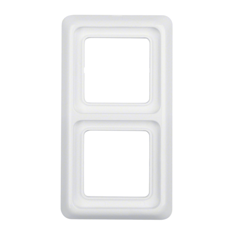 Berker 132909 Rahmen – S.1, 2-fach, Dichtung, WG UP, IP44, polarweiß glänzend