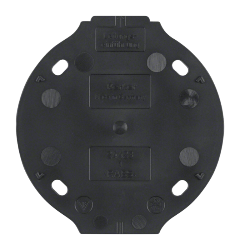 Berker 133111 Bodenplatte – Serie 1930, 1-fach, selbstverlöschend, schwarz