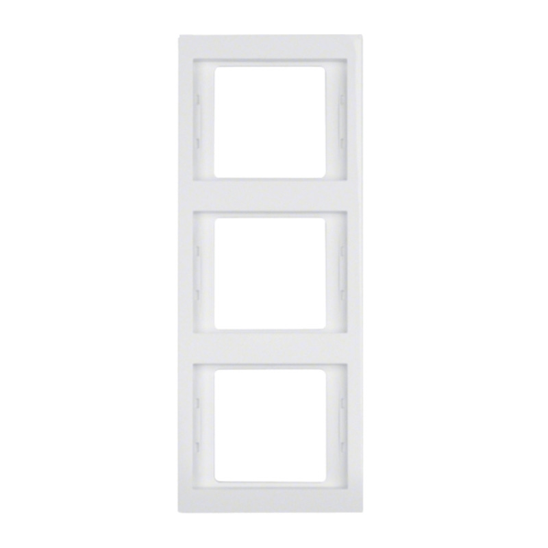 Berker 13337009 Rahmen – K.1, 3-fach, senkrecht, polarweiß glänzend