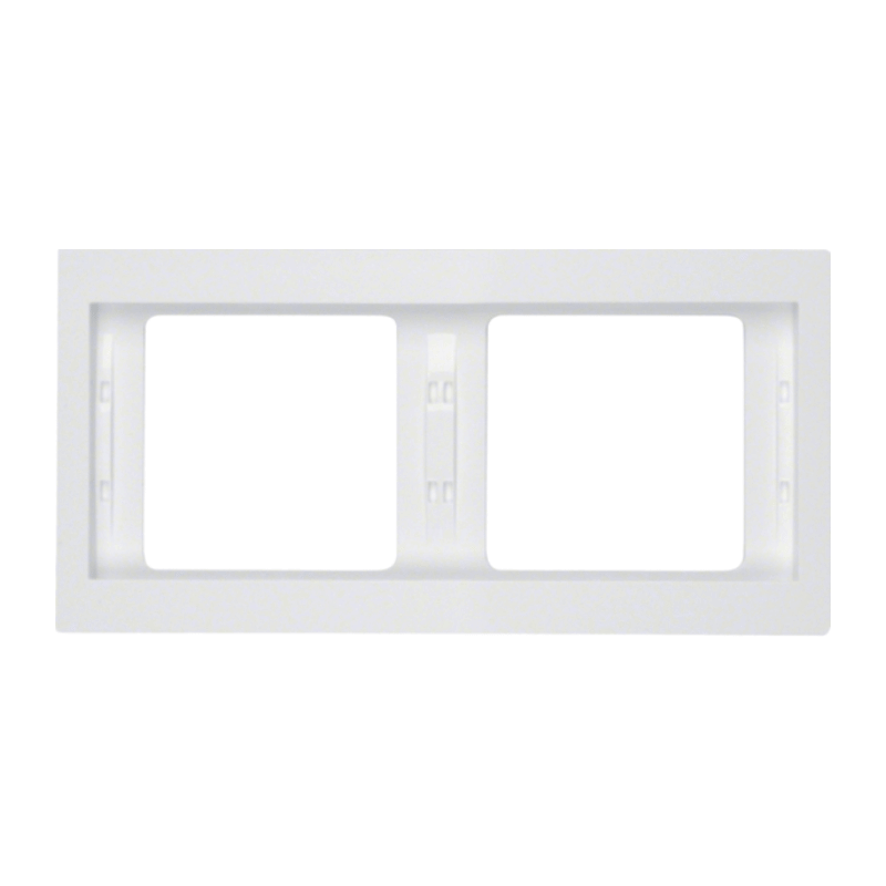 Berker 13637009 Rahmen – K.1, 2-fach waagerecht, polarweiß glänzend