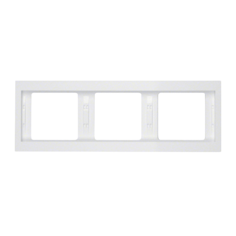 Berker 13737009 Rahmen – K.1, 3-fach, waagerecht, polarweiß glänzend