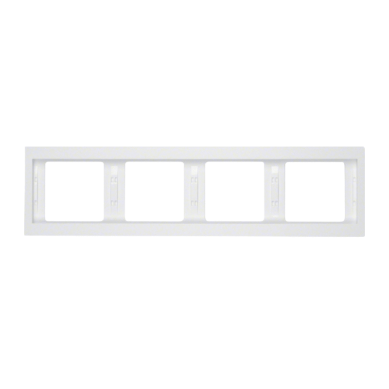 Berker 13837009 Rahmen – K.1, 4-fach, waagerecht, polarweiß glänzend