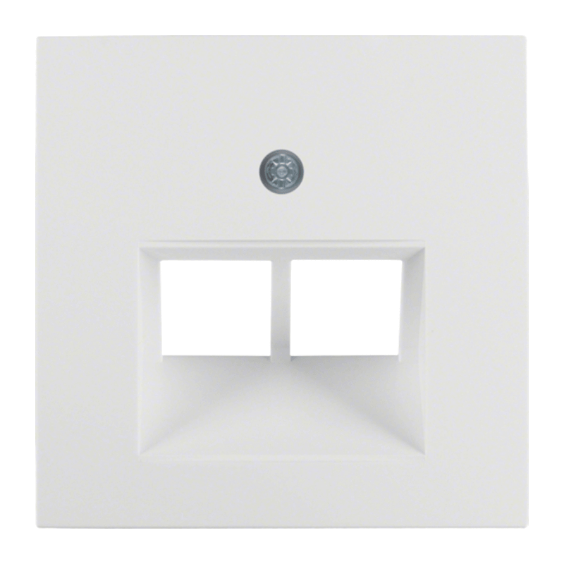 Berker 14091909 Netzwerkabdeckung – S.1/B.3/B.7, UAE, 2-fach, polarweiß matt