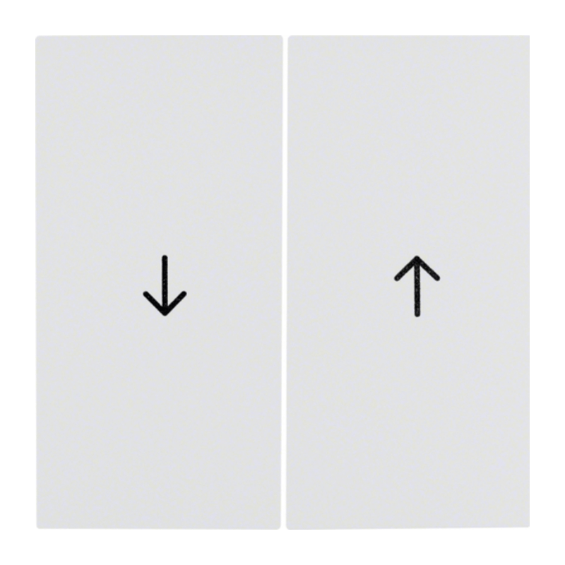 Berker 16258989 Wippe – S.1/B.3/B.7, 2-fach, Pfeil Symbol, polarweiß glänzend