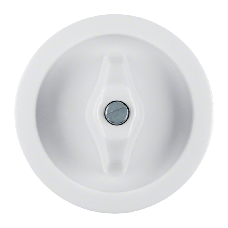 Berker 1647 Zentralstück – Serie 1930, mit Knebel, polarweiß glänzend