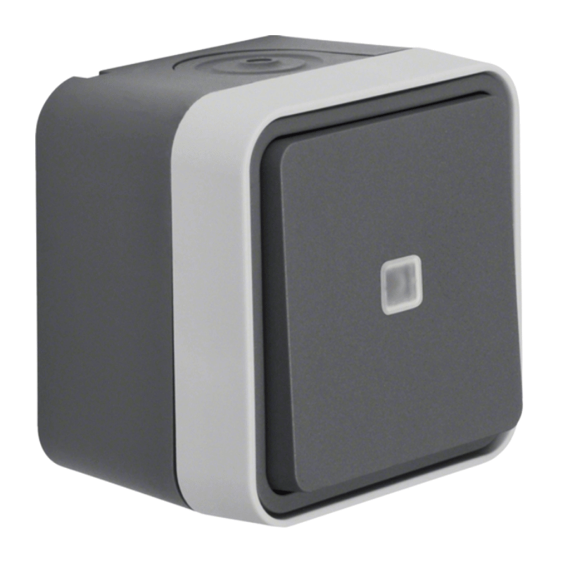 Berker 31763505 Kontroll-Wechselschalter – W.1, Aufputz, grau