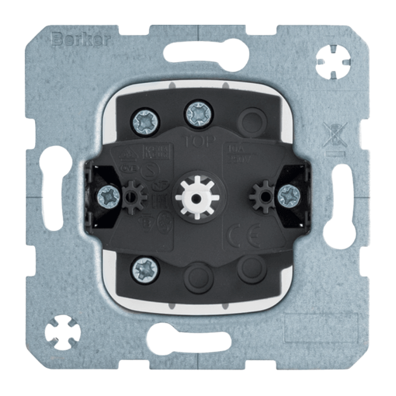 Berker 384103 Jalousie-Drehschalter – 1-polig, Tastrast-Funktion, Jalousiesteuerung