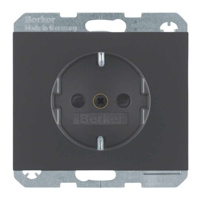 Berker 47357006 Schuko-Steckdose – K.1, erhöhter Berührungsschutz, anthrazit matt