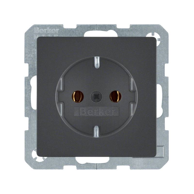 Berker 47436086 Schuko-Steckdose – Q.1/Q.3, anthrazit samt