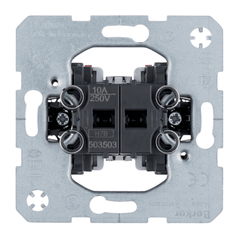 Berker 503503 Serientaster – 2 Schließer, getrennte Eingangsklemmen