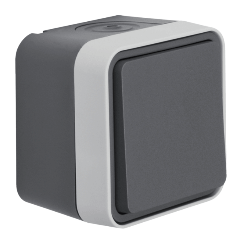 Berker 50453525 Taster Schließer – W.1, AP, grau