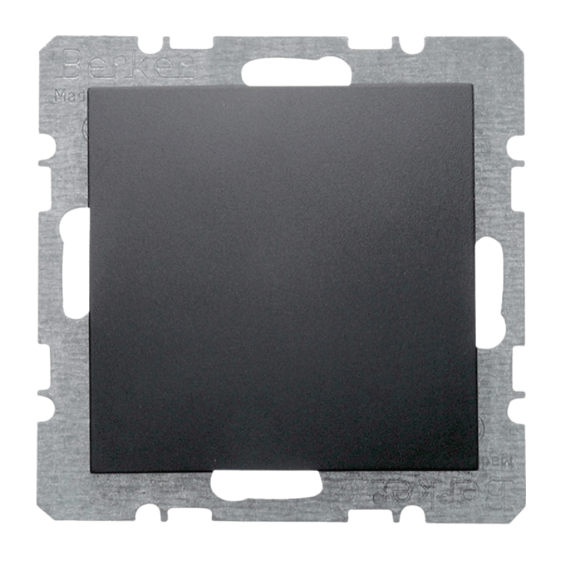 Berker 6710091606 Blindabdeckung – B.3/B.7, mit Zentralstück, anthrazit matt