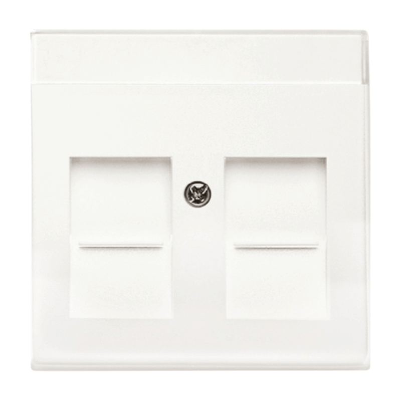 Busch-Jaeger 1800-84 Modular-Jack-Abdeckung – Future, 2-fach, studioweiß