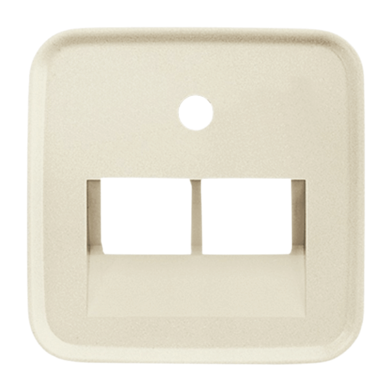 Busch-Jaeger 1803-02-212 Netzwerkabdeckung – Duro 2000, 2-fach, cremeweiß