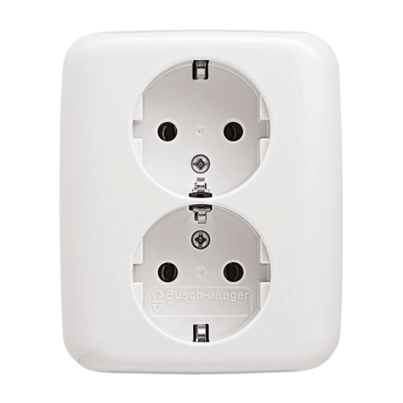 Busch-Jaeger 202EUJ-214 Schuko-Steckdose – Reflex SI, 2-fach, alpinweiß