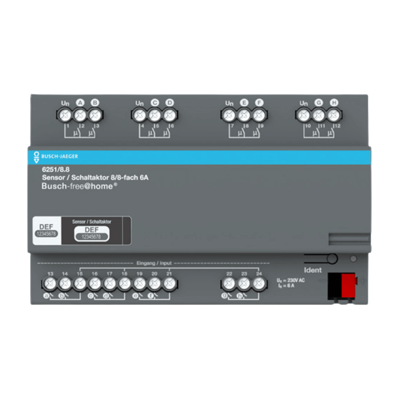 Busch-Jaeger 6251/8.8 Schaltaktor – free@home, 8-fach