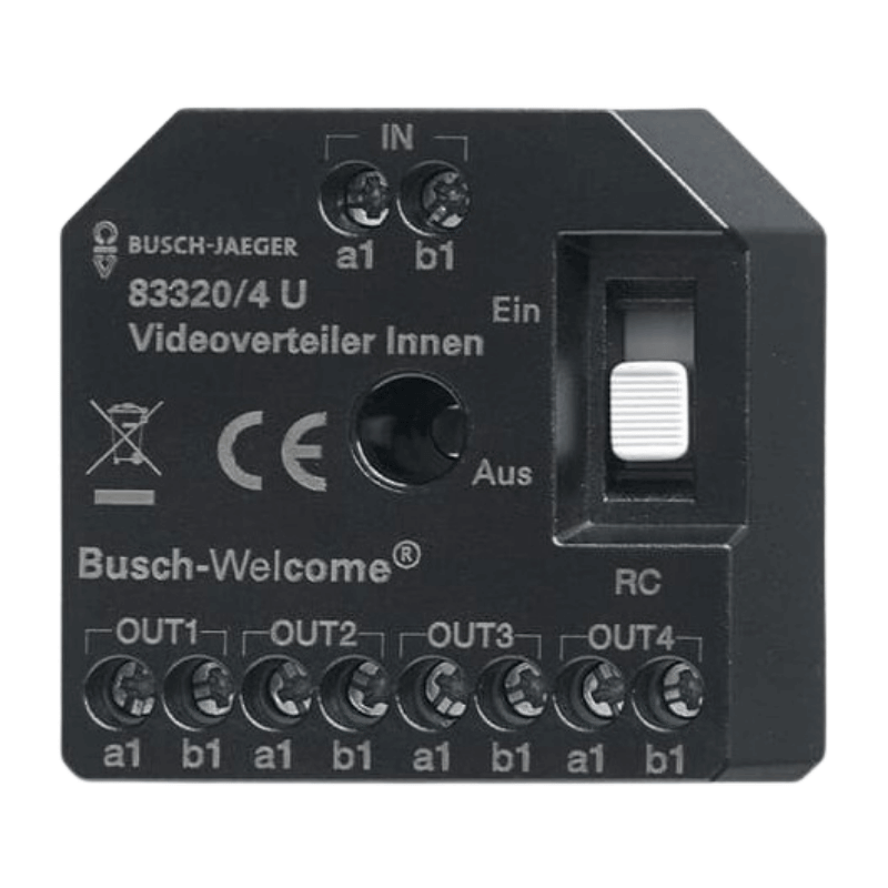Busch-Jaeger 83320/4 U Aktiv Videoverteiler – Innen UP, 4-fach