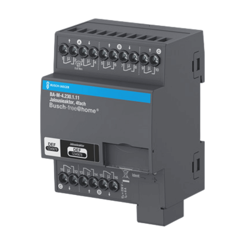 Busch-Jaeger BA-M-4.230.1.11 Jalousieaktor – free@home, 4-fach
