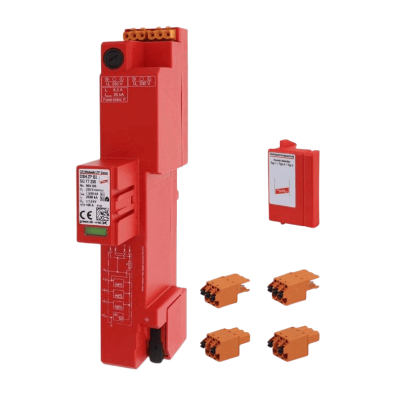 Dehn 909396 Kombi-Ableiter – 3+1 Schaltung, 30 kA, Überstromsp., TT/TN-S-Systeme