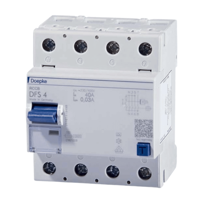 Doepke DFS4 040-4/0,03-A FI-Schutzschalter – Typ A, EV 2-polig, 40 A, 30 mA