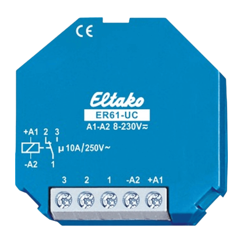 Eltako ER61-UC Schaltrelais – 1W, potenzialfrei, 10A/250V