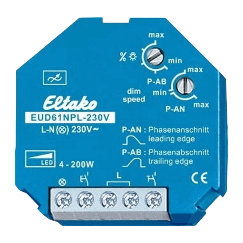 Eltako EUD61NPL-230V Dimmschalter – Universal, Mindestlast 4W