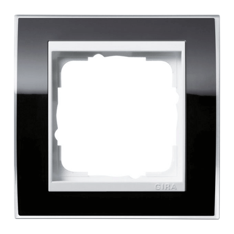 Gira 0211733 Rahmen – Event reinweiß, 1-fach, klar schwarz