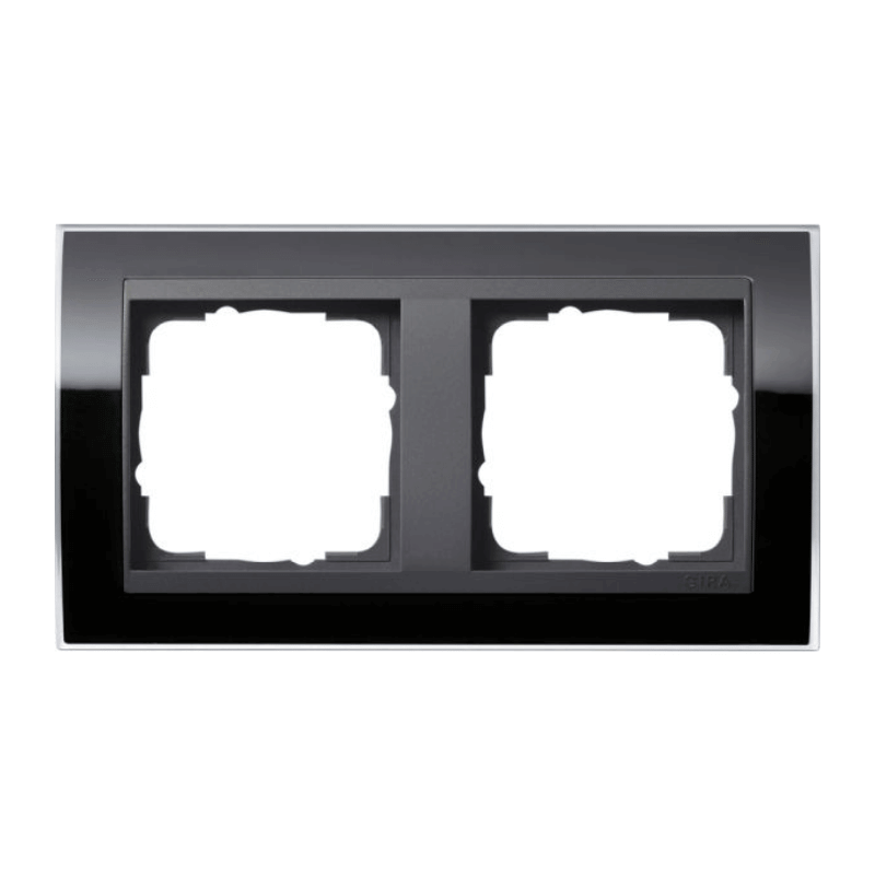 Gira 0212738 Rahmen Event – 2-fach, anthrazit, klar schwarz