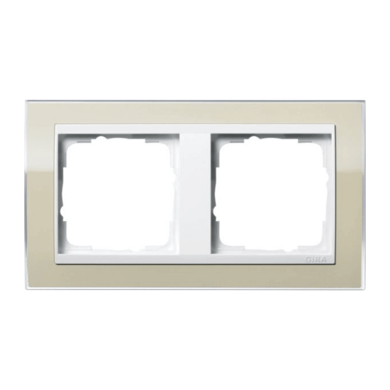 Gira 0212773 Rahmen – Event reinweiß, 2-fach, klar sand