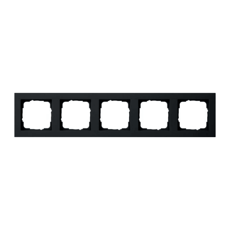 Gira 021509 Rahmen – E2, 5-fach, schwarz matt