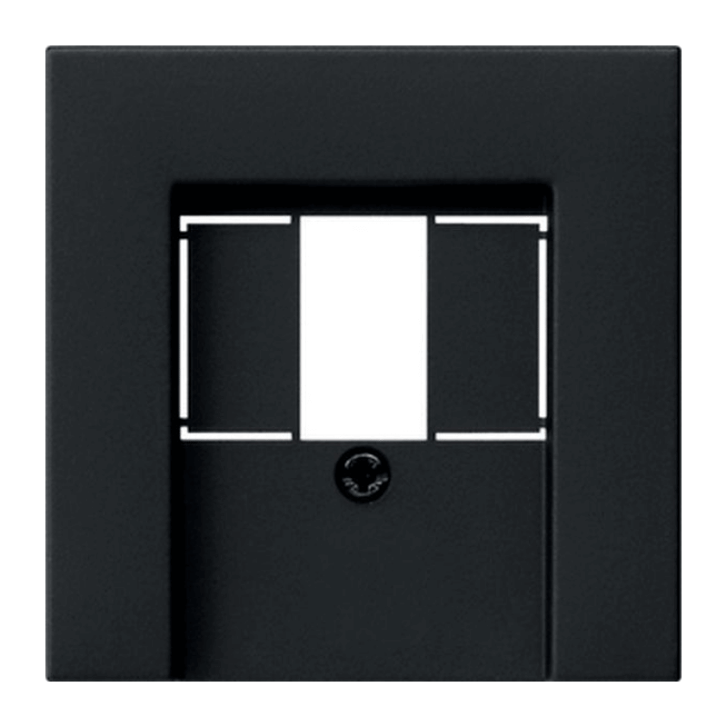 Gira 0276005 Abdeckung Telefondose – System 55,Standard, schwarz matt