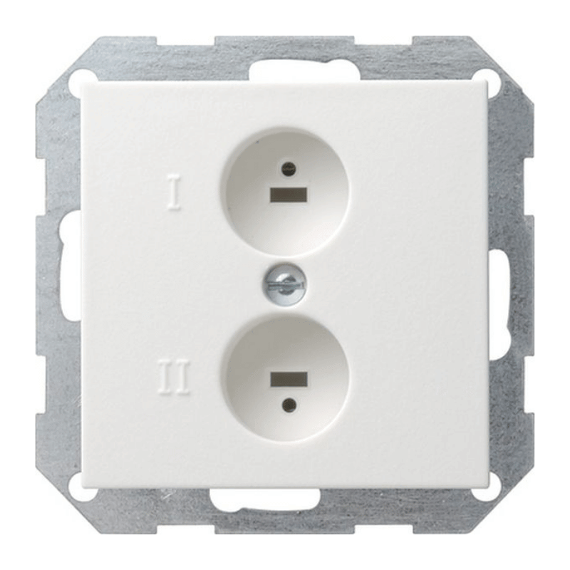 Gira 040203 Lautsprecherdose – Standard 55, 2-fach, reinweiß glänzend