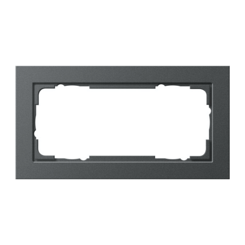 Gira 100223 Rahmen – E2, 2-fach ohne Mittelsteg, anthrazit