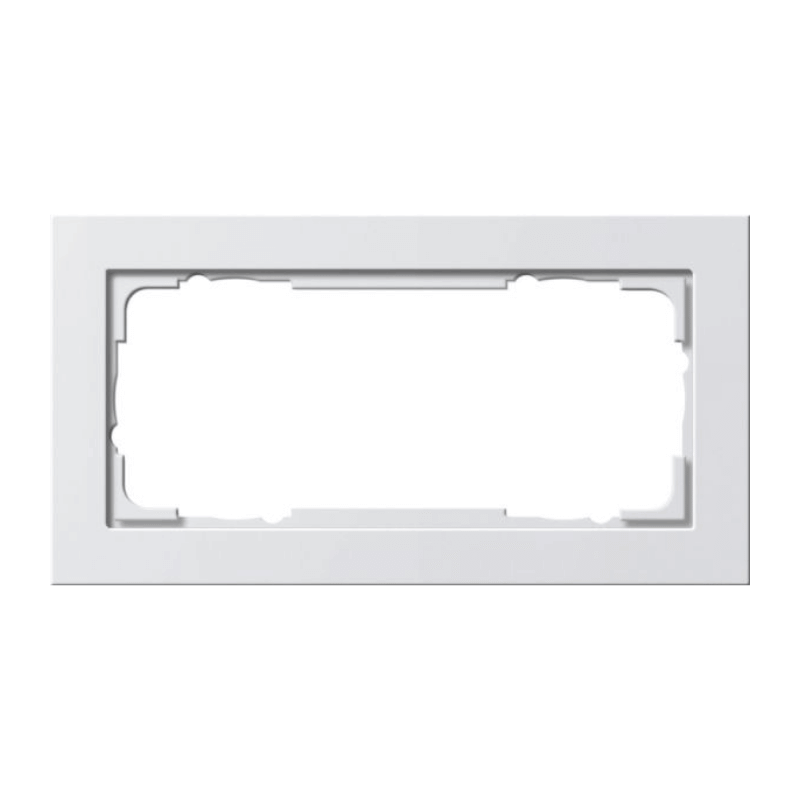 Gira 100229 Rahmen – E2, 2-fach ohne Mittelsteg, reinweiß glänzend